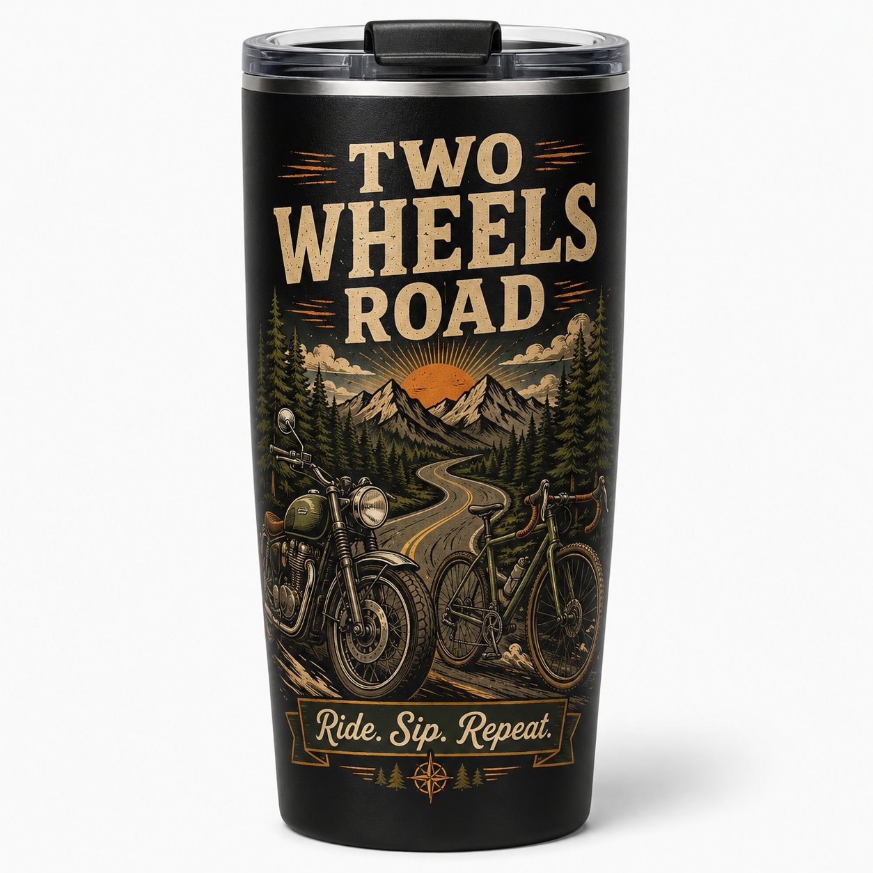Two Wheels Road Tumbler